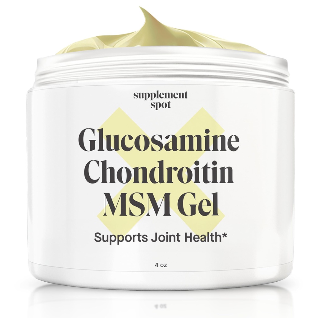 Glucosamin Chondroitin MSM Gel (4 oz) - dengan Glucosamin, Chondroitin, MSM & Bromelain untuk Mendukung Kesehatan Gabungan - bagi Perempuan & Pria (Persediaan Hari 90)