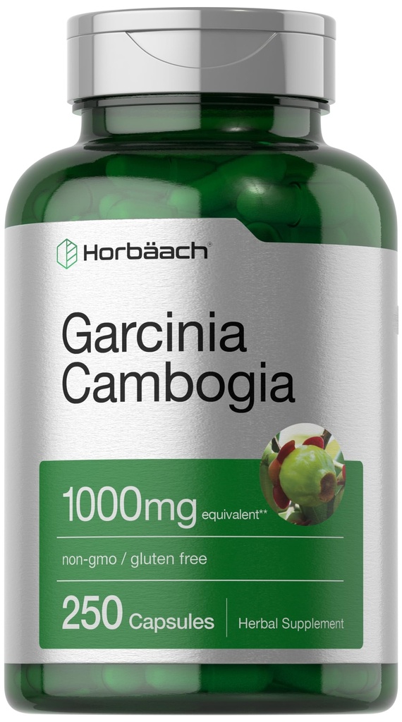 Horbaach Garcinia Camigia Extract Pills 124; 10000mg 124; 250 Capsules 12.4; Herbal Extract Supplement = 124; None-GMO, Gluten Free