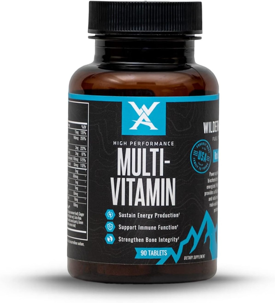 Wilderness Athlete - High Performance Multi Vitamin 124; Daily Multivitamin for Men & Women - Pertumbuhan Vitamin Suplemen dengan Chromium dan Vanadium - Pria & Perempuan 's Multivitamin