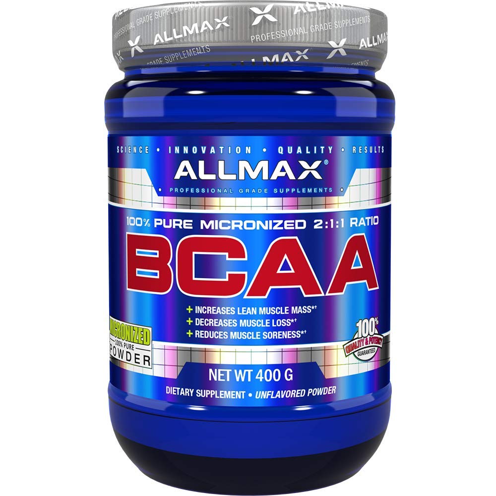 ALLMAX Esenitials BCAA, Unflamited - 400 g Instantized 2: 1: 1 Powder - Membantu meningkatkan Muscle Mass & Reduce Soreness - Gluten & Soy Free - 80 Hamba