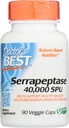 Doctors Best Serrapeptase 40.000 SPU, Non- GMO, Vegan, 90 Veggie Capsule (Pack of 1)