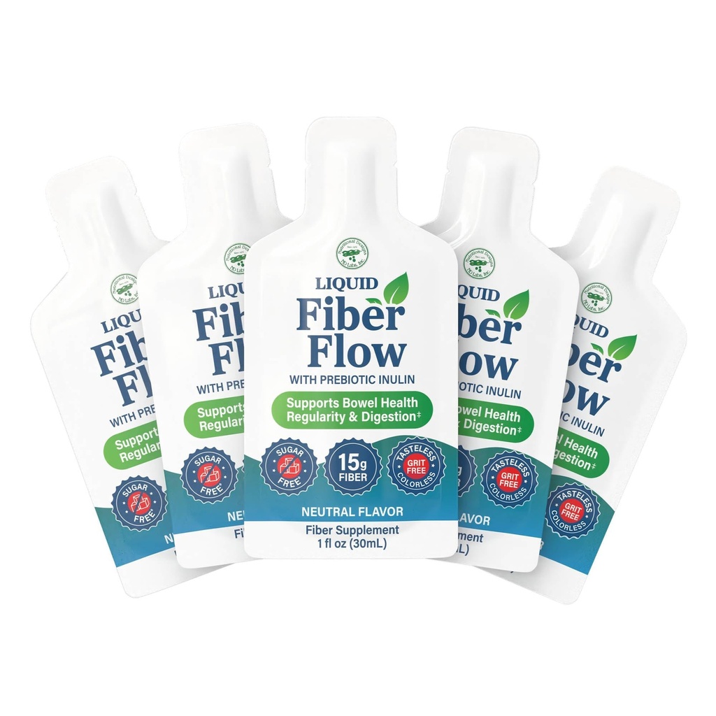 Liquid Fiber for Kids - Kids Fiber Sugar- Free Prebiotic Inulin Fiber, Fiber Drink Mix, Natural Bowel Regularity Drink for Heally Instinal Balance, Nutration Designs, 25 Paket