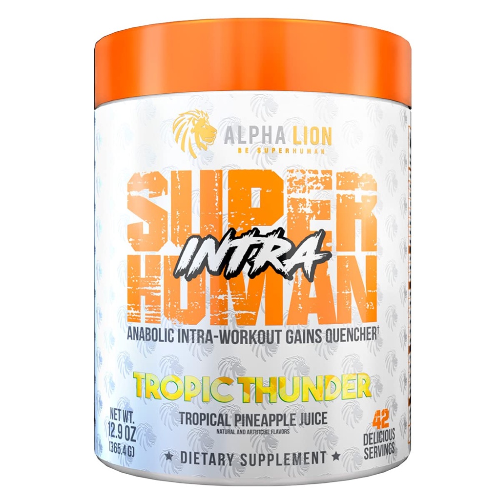 ALPHA LION Superhuman Intra Pawder for Men & Women, Amino Acids Dine, Muscle Recovery Suplemen, BCAA Powder, Electrolites & Hydration Mix (42 Servings, Tropical Pineapple Juice Flavor)