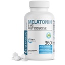 Bronson Melonatin 5mg Quast Dissolve Peppermint Tablets with Vitamin B6 - Promotes Relaxation, 360 Vegetarian Chewable Lozenges