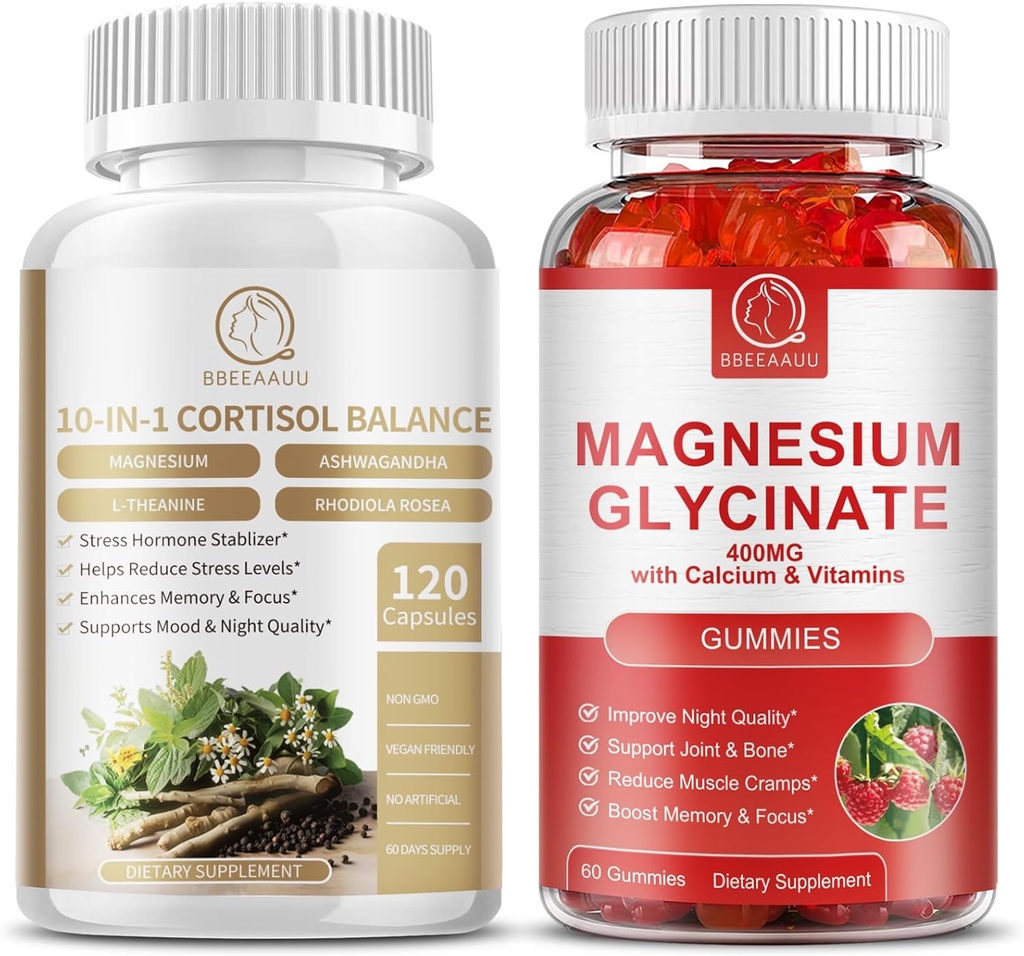 Cortisol Tambahan Kapsul dan Gummies Magnesium