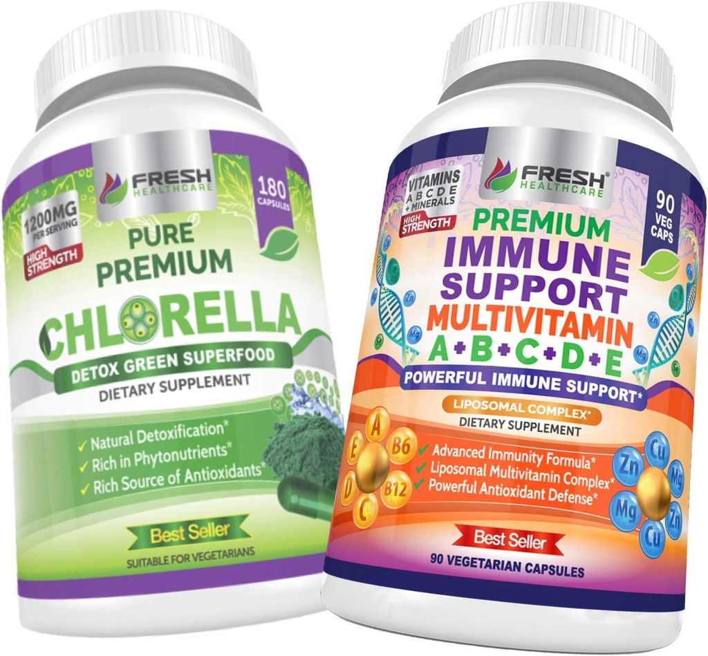 FRESH HEALTHCARE Chlorella dan Imune Dukung Multivitamin - Bundle