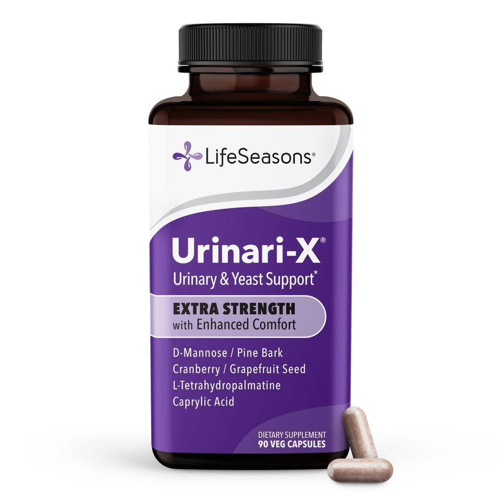 Urinari- X Ekstra Kekuatan dengan Enhanced Comfort - Urinary Trakte Dukungan - Quast UTI Relief - Vitamin Tambahan untuk Bladder Fungsi - D-Mannose, Cranberry, Pinebark, Uva Ursi & Grapefruit - 90 Capsules