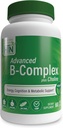Nutrisi Kesehatan Nutres Lanjutan B-Complex Complex Plus Choline - Vegan 124; Energi Kognition & Metabolik Dukungan Atter 124; Tinggi Potensi dengan 550mg Choline, B12, Biotin, dan Lebih 124; Non-GMO (Paket 60)