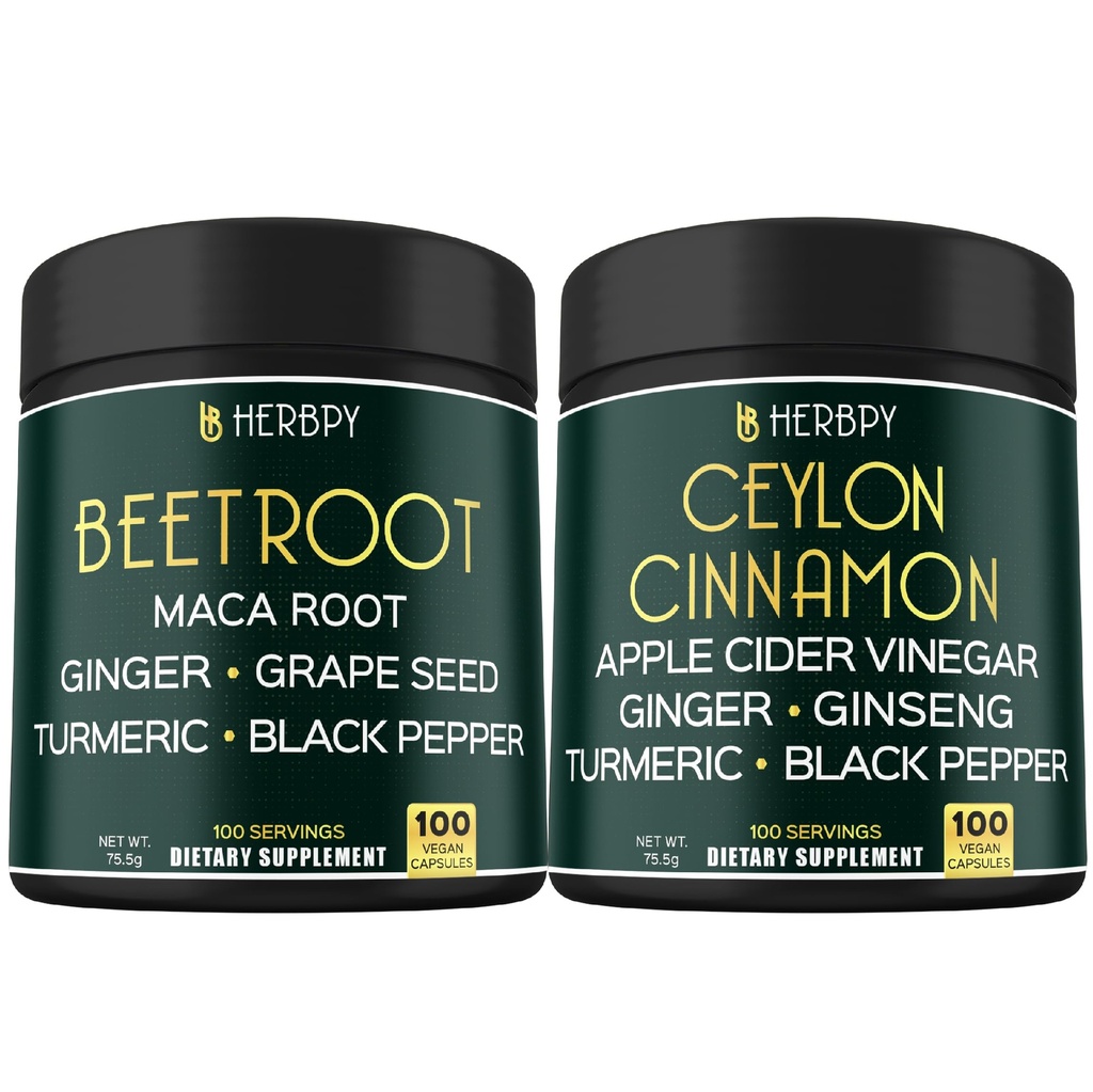 Bundle 6in1 Beet Root Capsules & 6in1 Premium Ceylon Cinnamon Suplemen