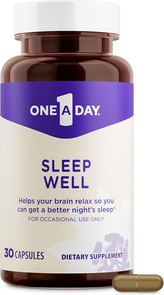 Suatu hari Suplemen Tidur - Suplemen Tidur untuk Dewasa, Dukungan Tidur dengan Passionflower dan Melonalin, Dukungan Tidur dengan Sleep Nah, 30 Kapsul