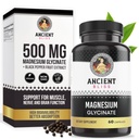 Kebahagiaan Kuno Magnesium Glycinate untuk Muscles & Nerves, Digetical & Ammune Tambahan Dukungan, Magnesium Tambahan Perempuan & Men (60 Kapsul)