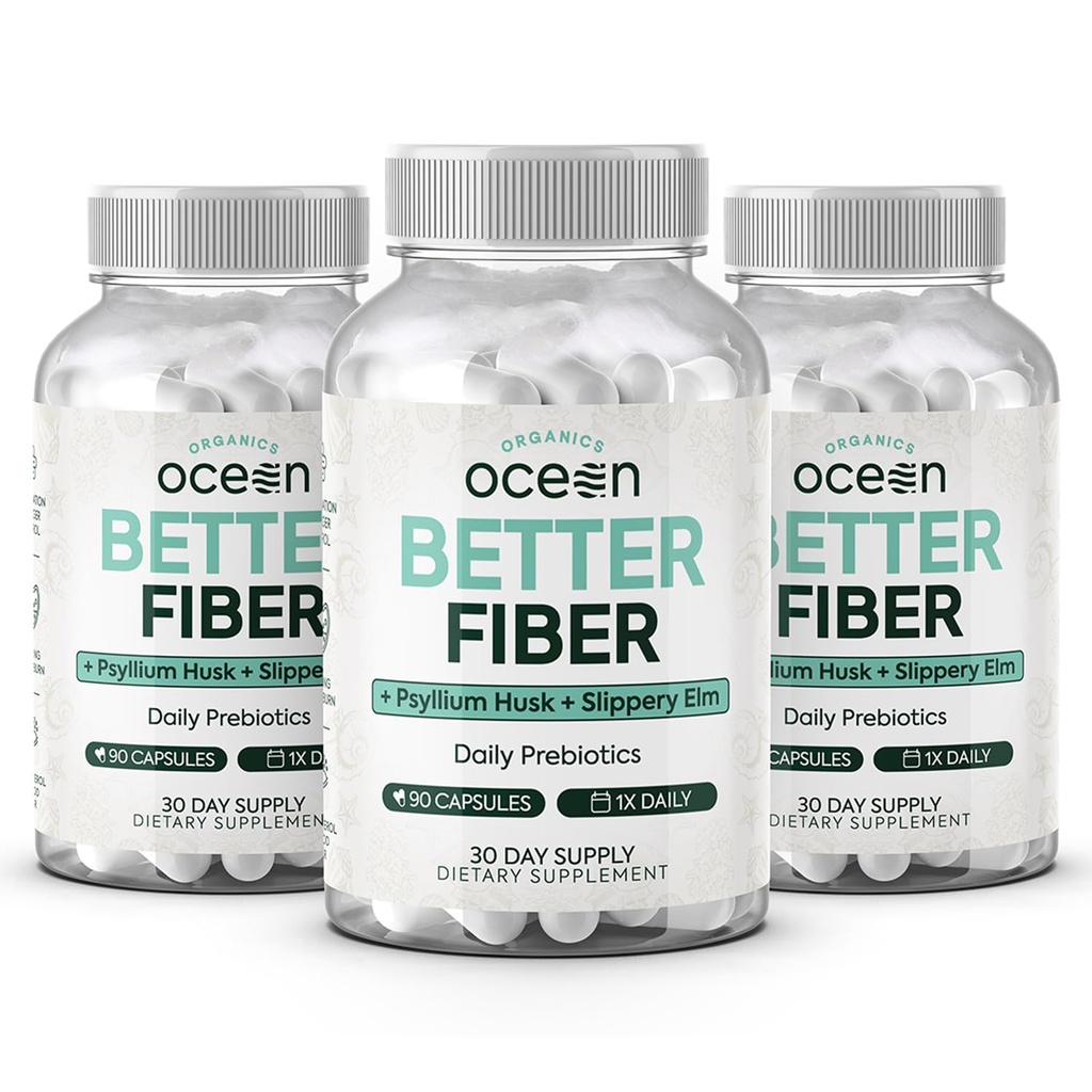 Penyelenggara Perairan Laut Lebih Baik - Penambahan Perabot Harian - Stenty Stool untuk Effortless Bowel Movement - dengan Psyllium Hulk dan Slippery Elm - 3 Botol