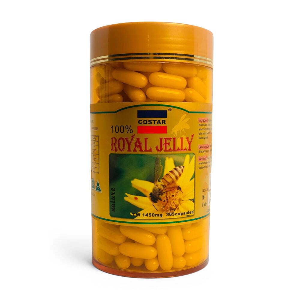 Royal Jelly Tambahan 1450mg - 365 Capsules - Rich in Nutrients untuk Vitalitas dan Well- dibuat di Australia