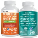 PrimeMD 21- in- 1 Berberine Tambahan dengan Cinnamon Ceylon, Chromium, Bitter Melon dan Green Tea Extract (120 ct) &