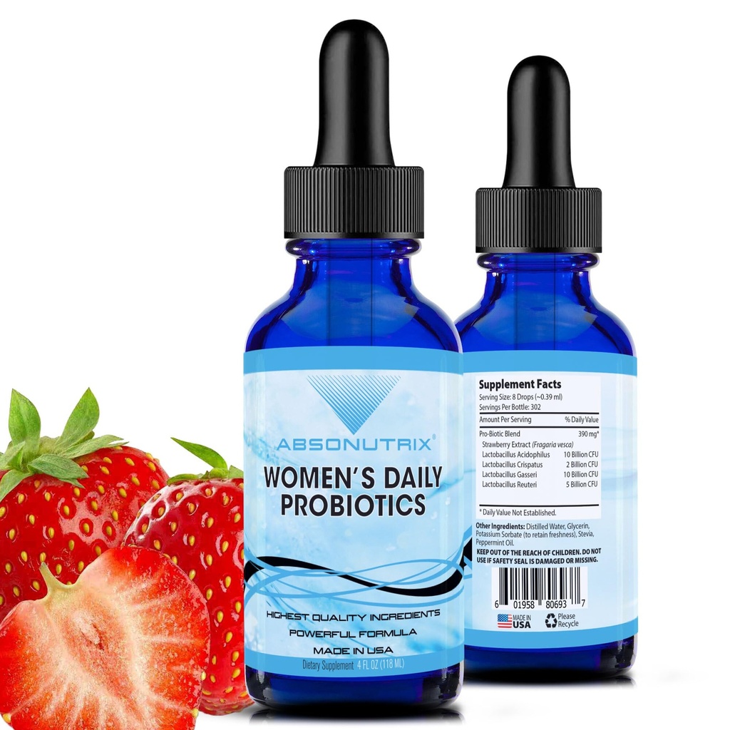 Absonutrix Women 's Daily Progration 390 mg, 4 Oz Liquid, 302 Servings, Made in USA, Quick Absorpsi, Quality Venable Ingredials, Non-GMO, GMP Certified Facility, Cruelty- Free Products