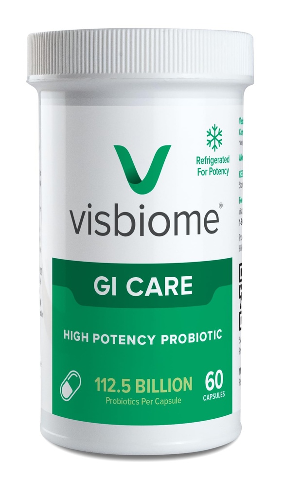 Visbiome ® GI Care - Probiotic Potency High - 112.5 Milyar CFU Live Progrees, Original De Simone Formulasi, dibuat di Amerika Serikat, 60 Kapsul.