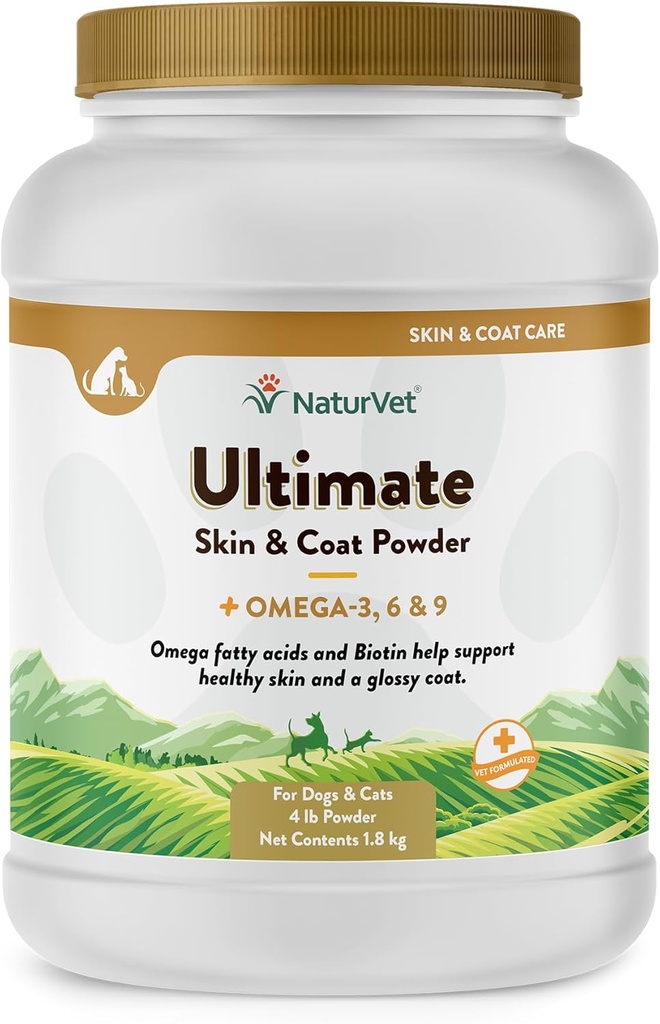 - Termasuk Omegas 3, 6, 9, Biotin, Vitamin - Untuk Coat Anjing Sehat, Cat Skin