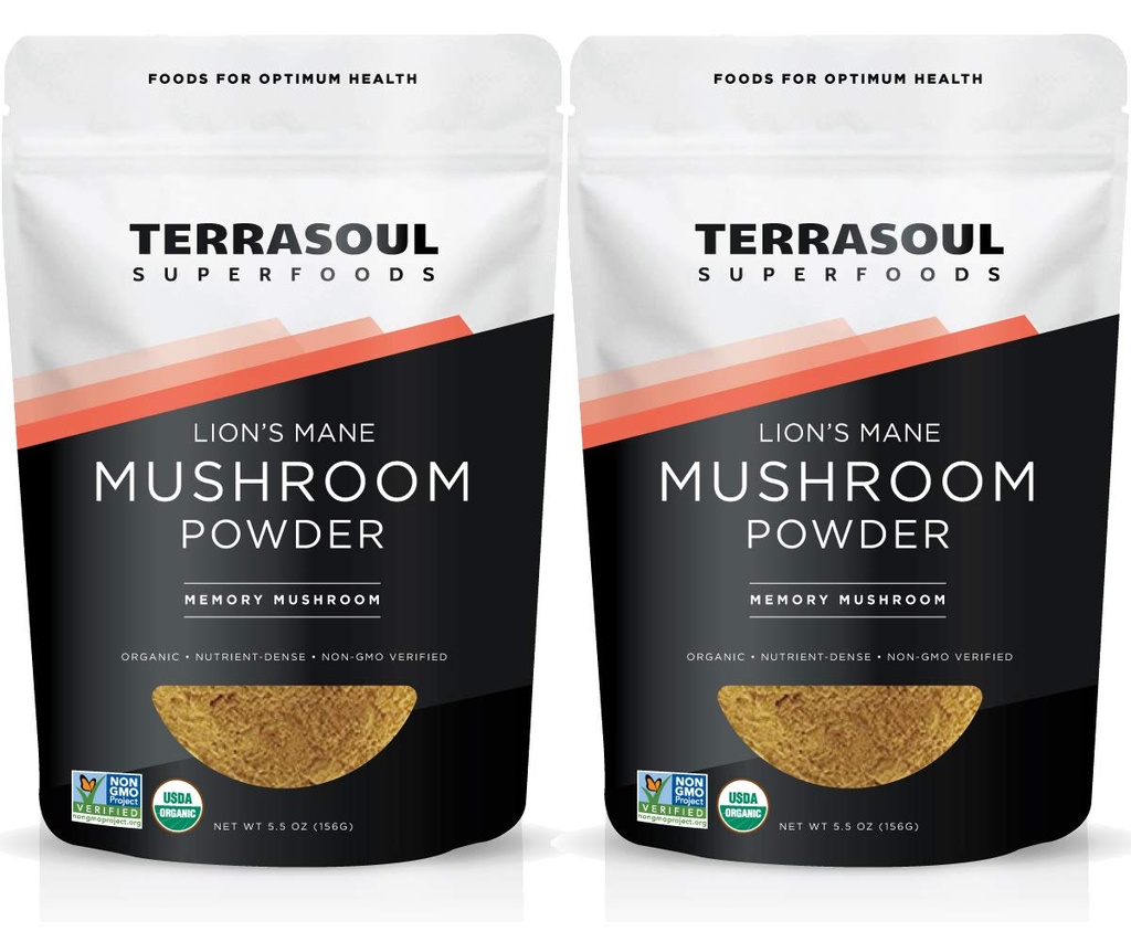 Superfoods Terrasoul Organic Lion 's Mane Mushroom Powder (4: 1 Ekstraksi), 11 Ounces