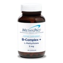 MethylPro B-Complex + L-Methylfolat 5 mg - Methylated Vitamin B Complex for Women and Men, Cellular Energy Support with Folate, Niasin and Biotin, VIT B Suplemen - 90 Vegan Capsules