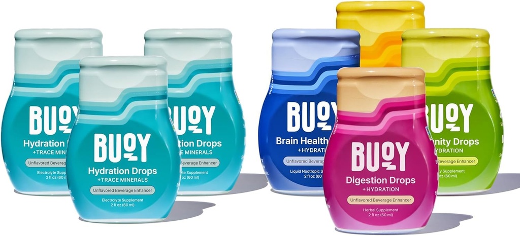 Buoy Electrolite Drops Variety Pack Bundle 280 Servings = No Sugar, No Sweeteners = Any Swee4; Dietitian Rekomendated Alat124; Trace Minestrace 124; Purpostly Unflashored Tambahkan ke Any Drink
