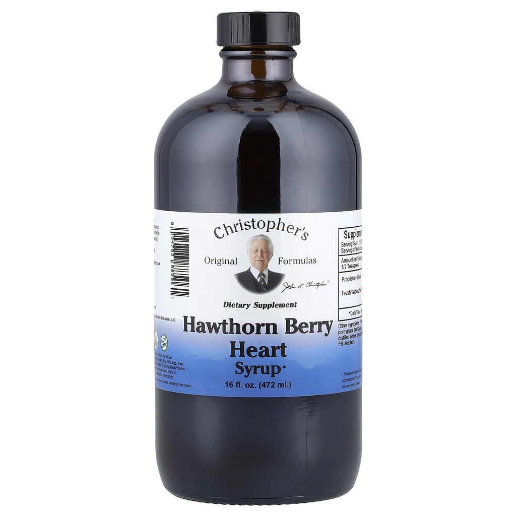 Christopher 's Original Formulas Hawthorn Berry Heart Syrup - 16 fl oz 124; Natural Herbal Blend for General Wellness