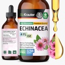 BIO KRAUTER Echinacea Drops - Dukungan Imune Natural - Echinacea Tincture Suplement - Vegan, Alkohol & Gula Free Drops - 4 Fl.Oz.