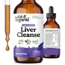Wild & Organic Liver Cleanse Detox Tincture - Milk Thistle, Dandelion Root Herbal Complex - Liquid Liver Supplemen - Vegan, Sugar & Alcohol- Free Milk Thistle Drops - 4 fli oz