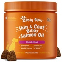 Zesty Paws Omega 3 Fish Oil for Dogs - Zesty Paw Dog Vitamin and Suplemen untuk Hip, Gabungan & Skin, Bacon (90 Chews)