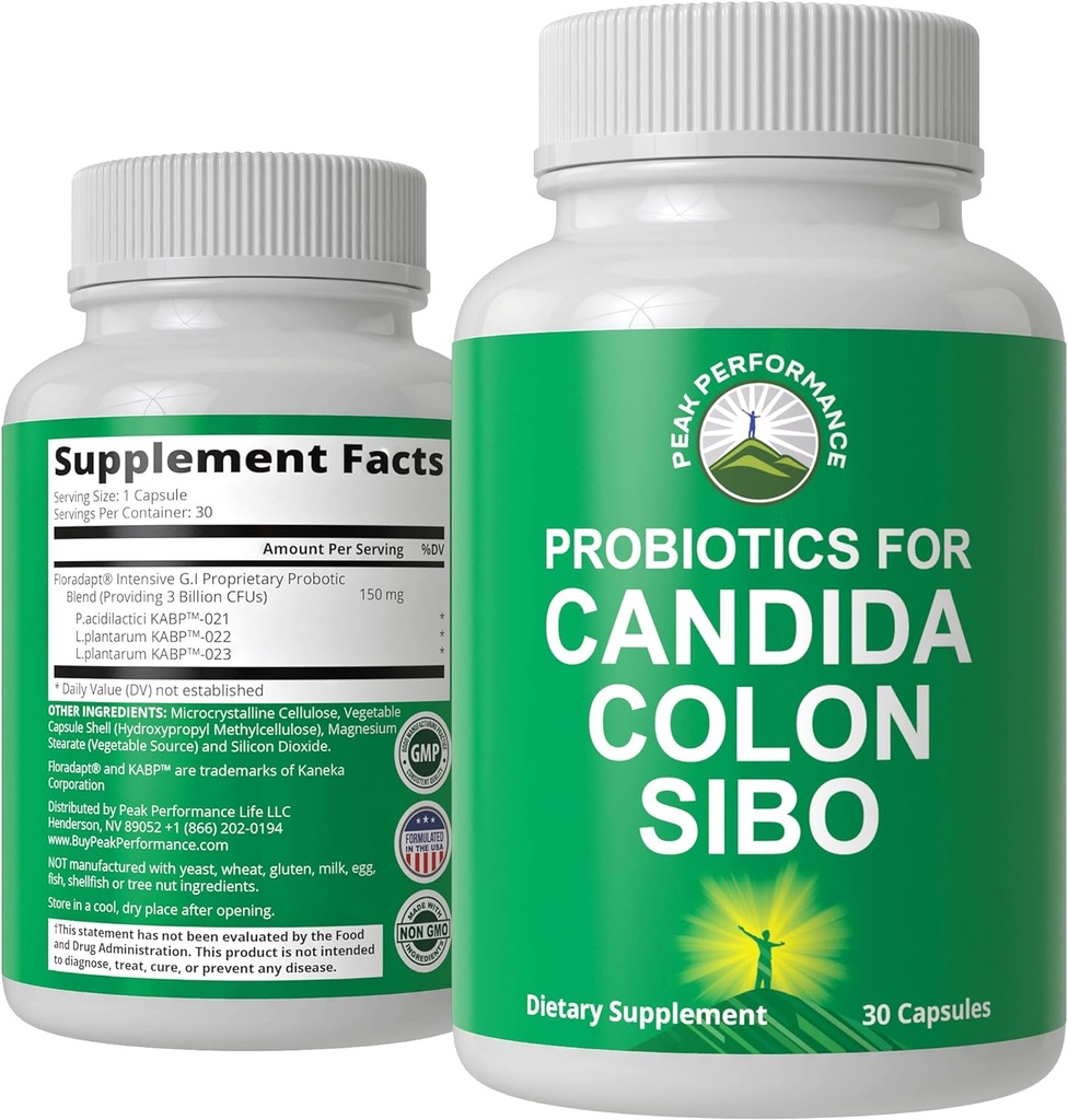Probilisasi untuk Candida, Colon Cleanse, IBS, dan SIBO Dukungan. Dokter Rekomendasi Mikrobiome Probiotik Dianjurkan. Gut Health and Overgrowth Treatment Capsules for Women & Men