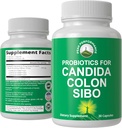 Probilisasi untuk Candida, Colon Cleanse, IBS, dan SIBO Dukungan. Dokter Rekomendasi Mikrobiome Probiotik Dianjurkan. Gut Health and Overgrowth Treatment Capsules for Women & Men
