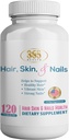 365 Kesehatan Skin, Nails & Hair, Formula Lanjutan, 120 Tablet - Support Collagen for Hair, Nail dan Skin Health - Menyediakan Zinc, Vitamin C & Non GMO, Vegan, Gluten & Dairy Free - 120 Pelayan