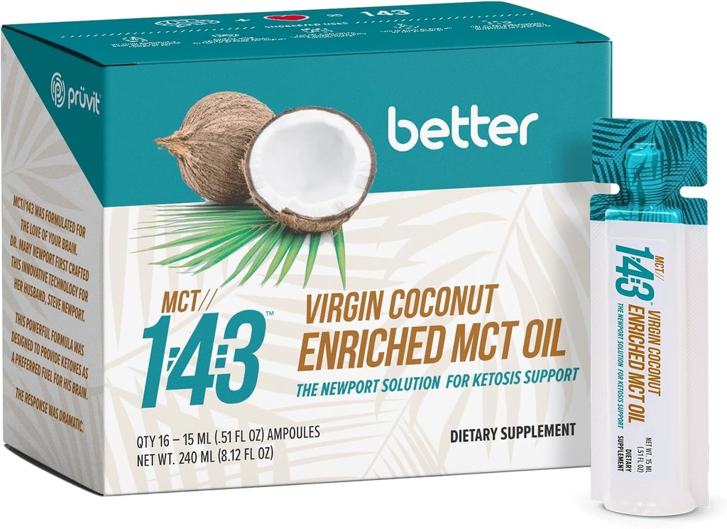 MCT 1: 43 Oil dari Coconuts Organik - Bahan bakar Acid Gendut untuk mencakup Sehat - 8.12 FL OZ