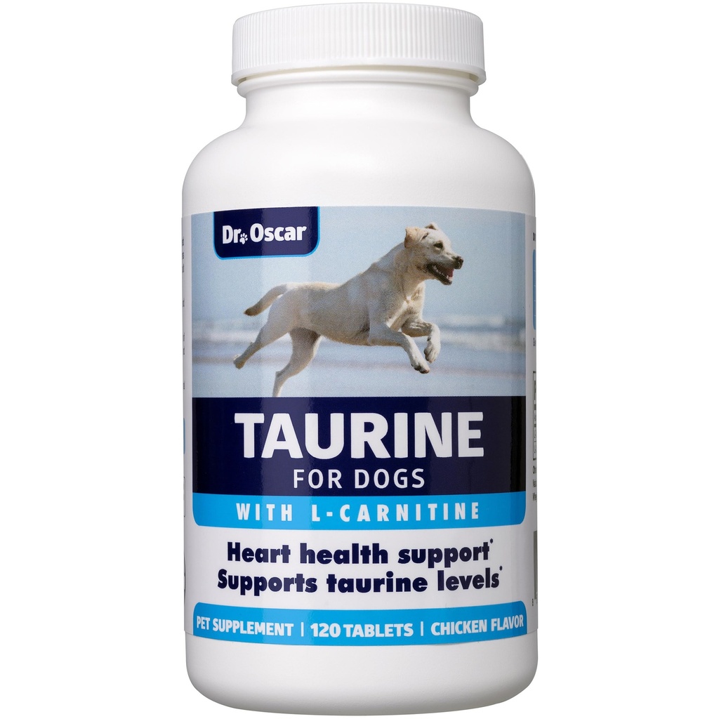 Tambahan Taurine untuk Dogs Meets RDA dari 500 mg per 25lbs Wheight tidak seperti kebanyakan Alternatif, 120ct, Membantu Mempertahankan Kesehatan Jantung Anjing, Fungsi Normal dari Aliran Darah Jantung & Normal