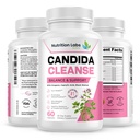 Candida Cleanse Suplemen Keseimbangan & Dukungan, Candidase Detox, Perempuan & Pria. Laktospore ® Provinsi. AntiYeast Overgrowth W / Oregano, Caprylic Acid