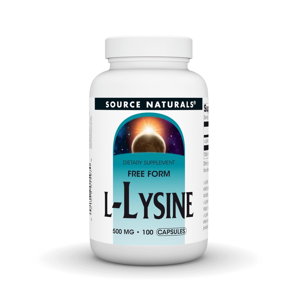 Sumber Formulir Bebas L-Lysine -Amino Tambahan Acid Mendukung Formasi Energi & Collagen - 100 Kapsul