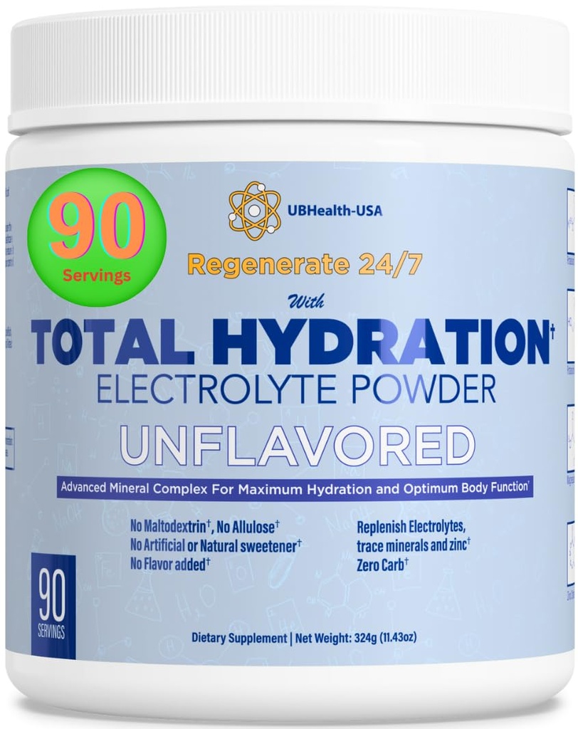 Total Hidration Electrolite Replacement Mix (90 Servings, Unflamited)