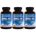 BioEmblem 3 Pack Antarctic Krill Oil 1000mg Softgels, Omega-3s Oil dengan Tinggi Levels EPA + DHA, Astaxanthin, dan Phospholipids, Mempersiapkan Kesehatan Otak, 180-Count Non-GMO, Gluten Free, 90 Hari Tambahan