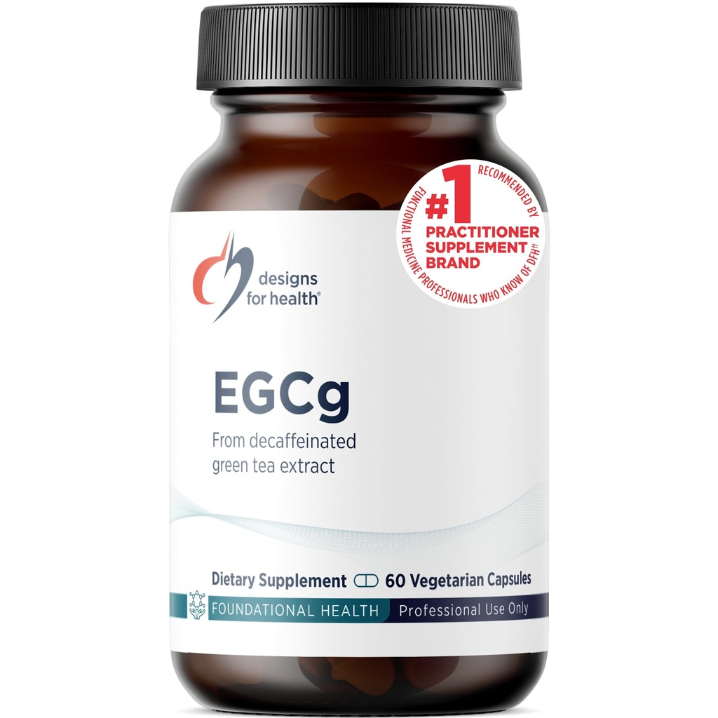 Desain untuk EGCg Kesehatan - Ekstrak Teh Hijau Dekafein (225mg) + Polyphenid Antioksidant Suplemen - Pil Teh Hijau Non-GMO Vegan (60 Capsules)