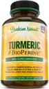 Turmeric Curcumin dengan BioPerine 1500mg - Natural & Healthy Inflammatory Support dengan 95% Standardisasi Curcuminoid untuk Potensi & Absorpsi - 60 Capsules dengan Black Pepper