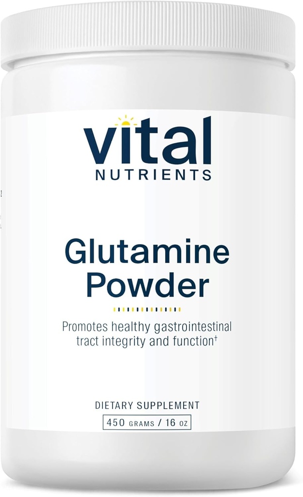 Fungsi Traktur Glutamin Nutrients Vital - Sehat Gastrointestinal - Gluten, Dairy, Soy Free - Non-GMO - 450g / 16 oz L- Glutamine Powder