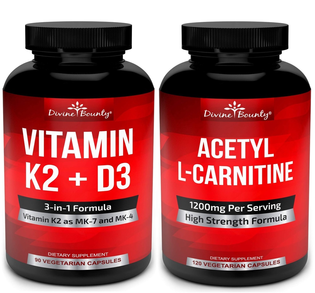 Vitamin K2 dengan D3 & Acetyl L- Carnitine Bundle