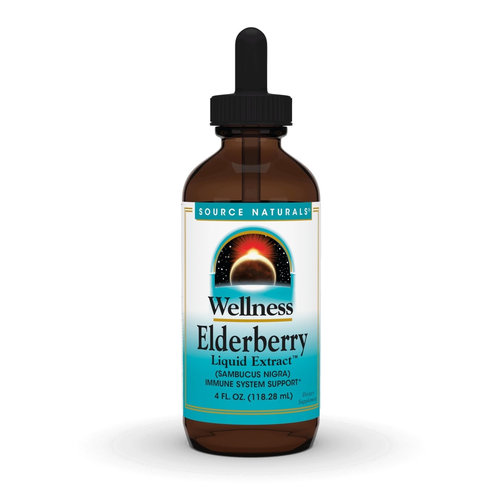 Source Wellness Elderberry Liquid Extract, for Imune System Support * - Sambucus nigra - 4 Fluid oz