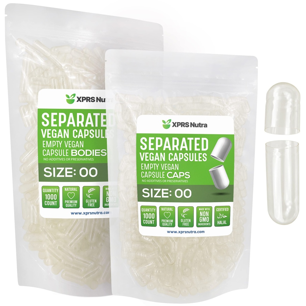 Katup Terpisah - 1000 Cacah Premium Katup Kosong Terpisah di Bags - Hapus Kosong 00 Pil untuk Tambahan DIY