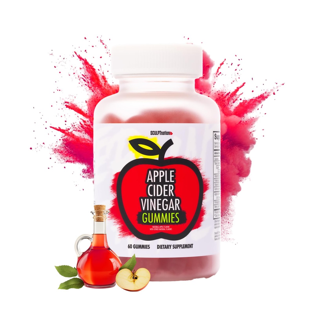 Skulpt Nation by V Shred Apple Cider Vinegar Gummies - Snack Superfood Sehat, Metabolisme dan Pembuangan Dukungan - 60 ACV Keto Gummies