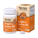 Renzo 's Bright & Brainy Vitamin B6, Dissoling Kid Vitamin B6, 60 Sugar- Free Melty Tab, Oh Oh Orange Flavored