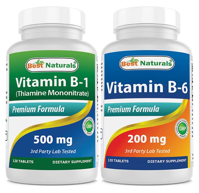 Terbaik Vitamin B1 Vitamin sebagai Thiamine Mononitrate 500 mg & Vitamin b6 200mg