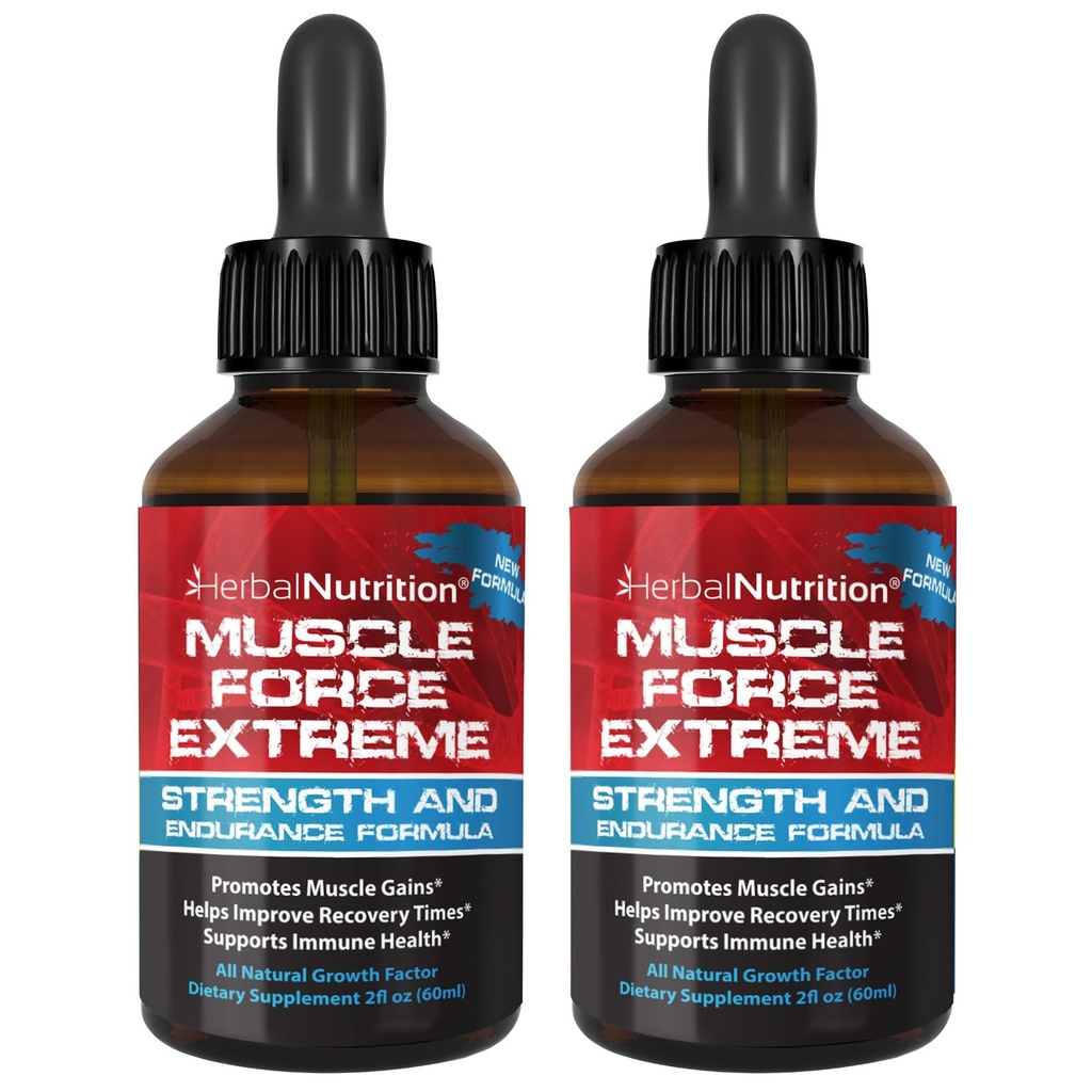 Muscle Force Extreme 2 Bottle Pack 345mg Proprietary Formula Kekuatan Terkuat kami dan Endurance Semprot, Meningkatkan Kekuatan Otot dan Pemulihan Waktu 2oz Botol