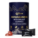 Ashwagandha Gummies with Shilajit 300mg for Women & Men, Zero Sugar ashwagandha Suplemen dengan Maca Root Powder 124; Organic Ashwagandha Extra Kekuatan untuk Energi 60 Gummies
