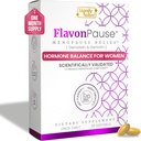 FlavonPause Hot Flashes Menopause Relief - KLINICALLY Diuji 124; Natural Hot Flash Relief, Night Sweats Relief, Skin Aging 124; Multi Menopause Symptom Relief 124; 30 Softgels