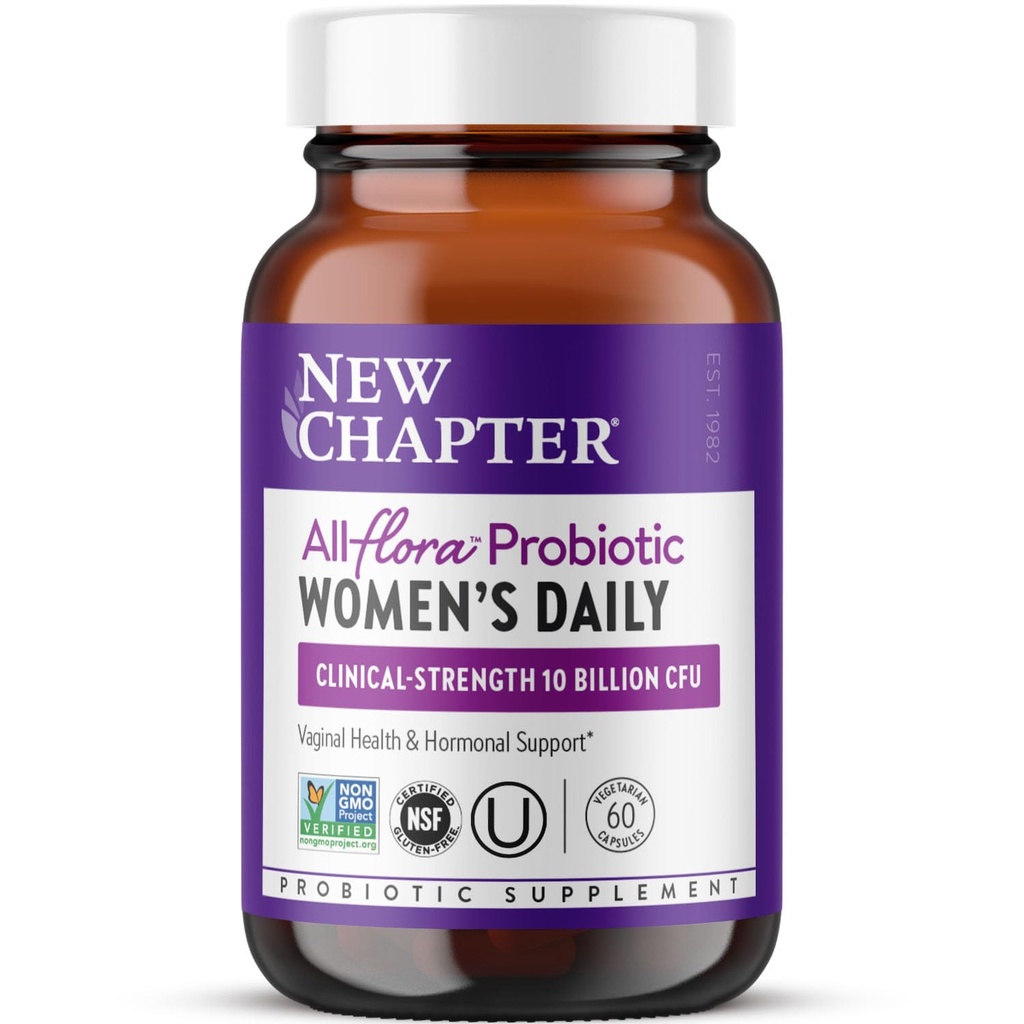 Proposal Bab Baru untuk Perempuan - 60 ct (2 Bulan Supply), Probiotik Harian Wanita dengan Pregren dan Progories untuk Kesehatan Vaginal & Chaste Tree untuk Dukungan Hormonal, 100% Vegetarian, Non-GMO